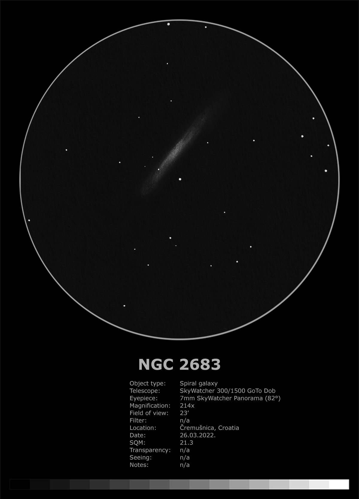 Skica galaksije NGC2683