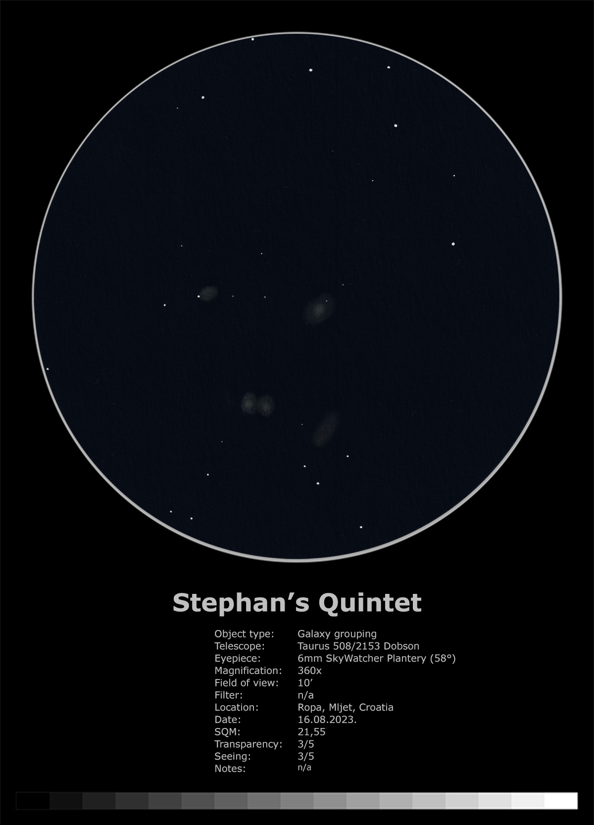 Sketch of Stephan's Quintet
