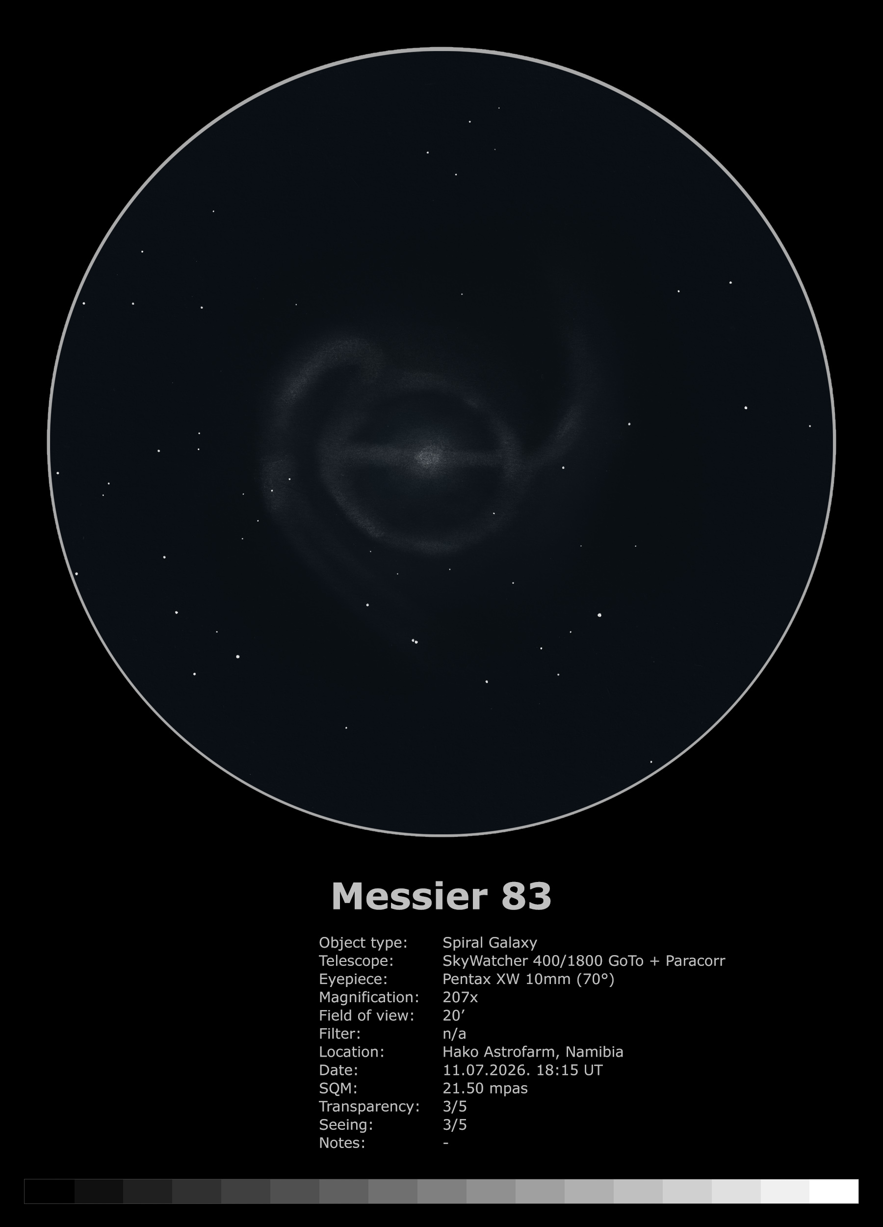Skica galaksije M83