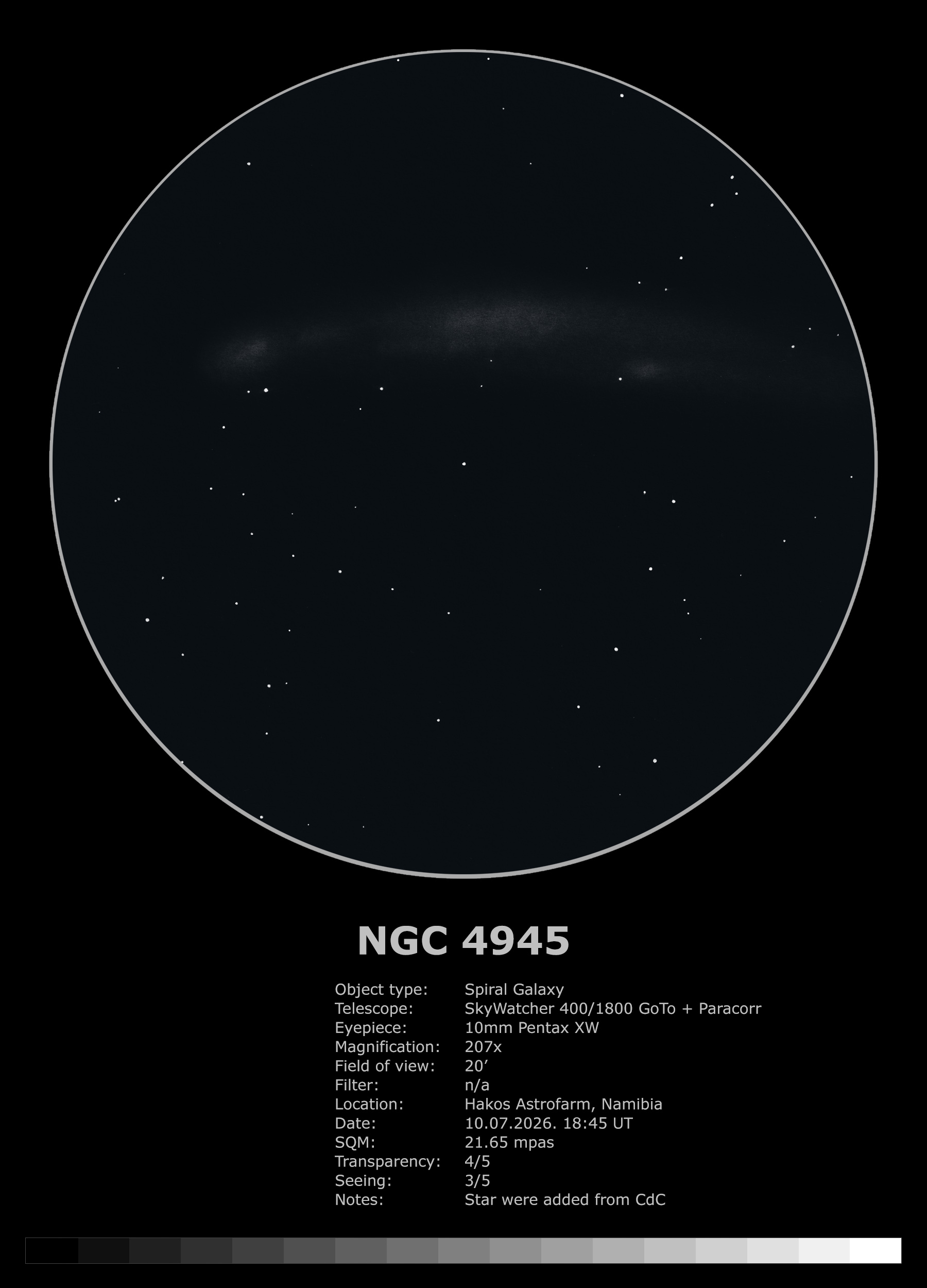 Skica galaksije NGC 4945