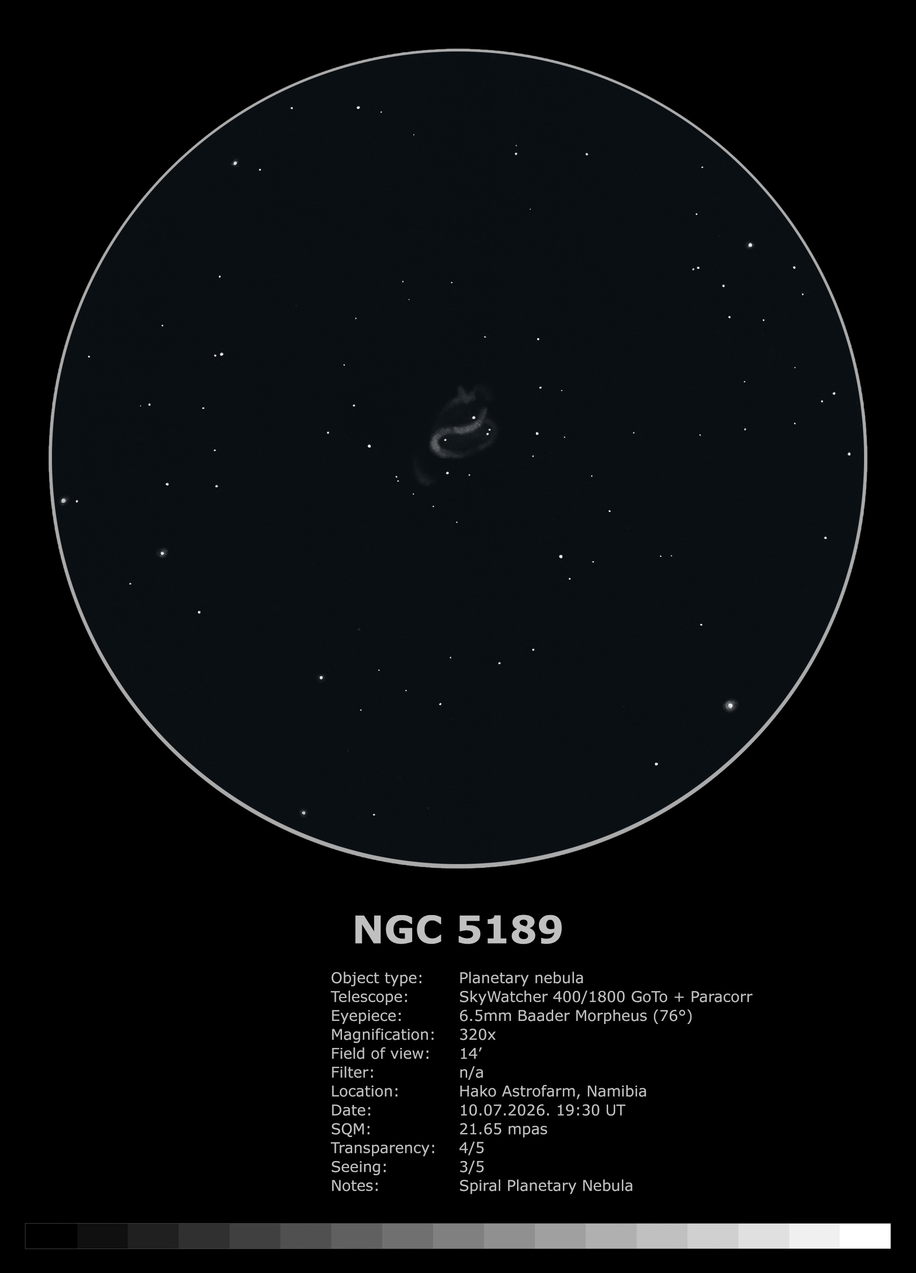 Skica maglice NGC 5189